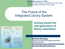 Next Generation Library Automation