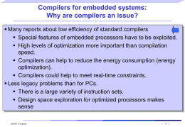 Course Embedded Systems 2003