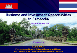 Investment Presentation - ThaiFranchiseCenter.com