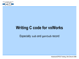 Writing C code for vxWorks