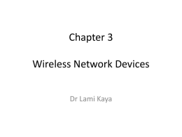 Chapter 1 Introduction to Wireless Networks