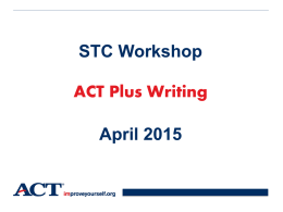 ACT Plus Writing Power Point for System and Building Test