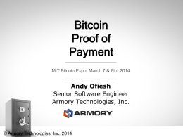 Name of presentation - Best Bitcoin Wallet Armory | Multi