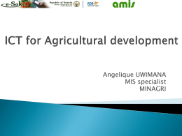 MINAGRI - ICT for Agricultural development