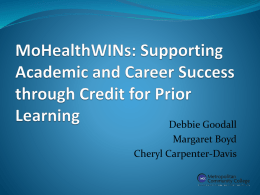 MOHealthWINS: Supporting Academic and Career Success