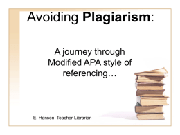 What is Plagiarism? PowerPoint Presentation