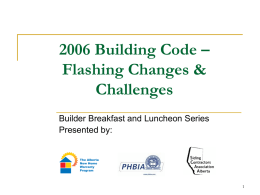 2006 Alberta Building Code - Canadian Home Builders