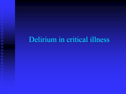 Delirium PowerPoint Presentation