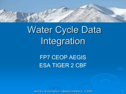 Water Cycle Data Integration