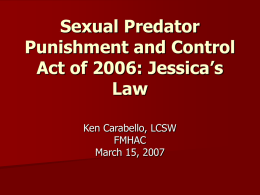 Sexual Predator Punishment and Control Act of 2006