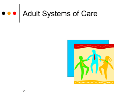 Adult Systems of Care