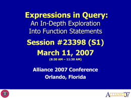 23398 - Expressions In Query