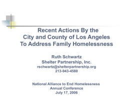 Background - National Alliance to End Homelessness
