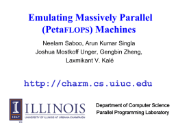 Emulating PetaFLOPS Machines and Blue Gene