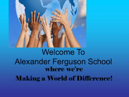 Welcome To Alexander Ferguson School