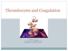 Thrombocytes and Coagulation