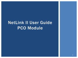 NetLink II User Guide for Contracts Administrators