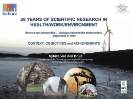 Science for Sustainable development SSD