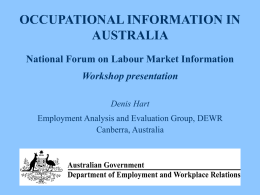 INDEXED EMPLOYMENT FOR SELECTED OCCUPATIONAL …