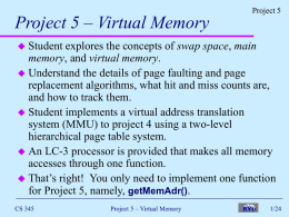 Project 5 – Virtual Memory