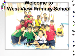 Welcome to West View Primary School