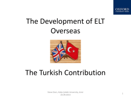 The Development of ELT Overseas