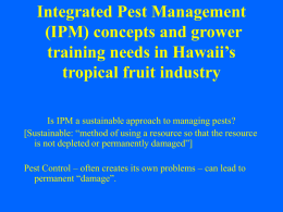 PowerPoint Presentation - Integrated Pest Management: An