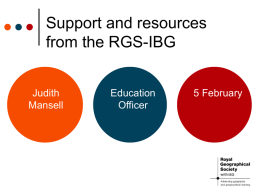 ESD Resources from the RGS-IBG