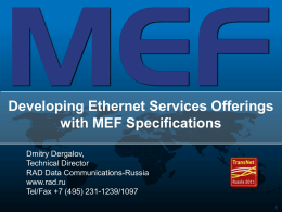 MEF Global Interconnect Briefing