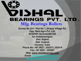 Vishal bearings pvt. ltd