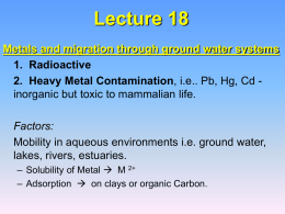 Lecture 18 - Department of Earth and Environmental Sciences