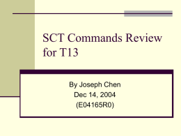 SCT Commands