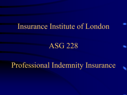 Insurance Institute of London ASG 228 Professional Negligence