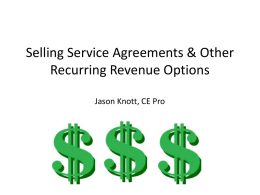 Ways to Earn Recurring Monthly Revenue & Service