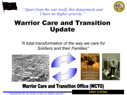 WCTO Update - Army OneSource Home Page