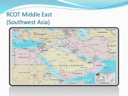 RCOT Middle East (Southwest Asia)