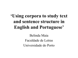 Using corpora to study text and sentence structure in