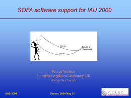 Software for implementing the IAU 2000 resolutions