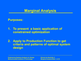 Marginal Analysis - Massachusetts Institute of Technology