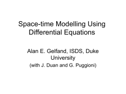 Space-time Modelling Using Stochastic Partial Differential