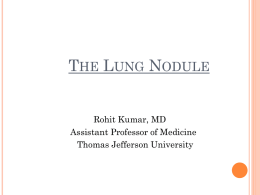 The Lung Nodule - Thomas Jefferson University