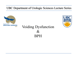 Voiding Dysfunction & BPH - Home | Department of Urologic