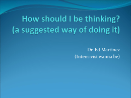 How should I be thinking? (a suggested way of doing it)