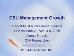 CSU Management Growth - California Faculty Association