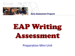 EAP Writing Assessment