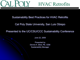 Cal Poly State University, SLO HVAC Best Practi