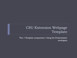 CSU Extension Webpage Template