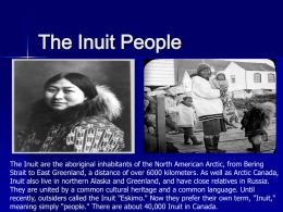 The Inuit People - Nova Scotia Department of Education