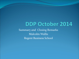 DDP October 2-
