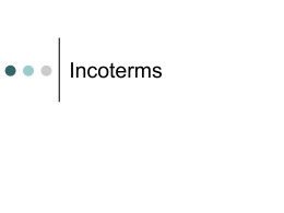 Incoterms - VDU Intranetas